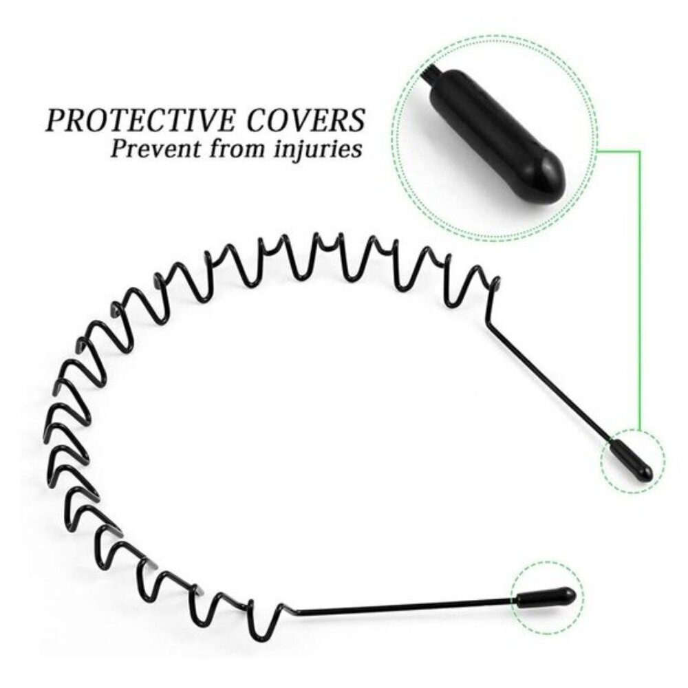 ⚡Men Z-New 1pcs Metal Fashion Unisex Wavy Outdoor Sport Simple Elastic Headbands - Picture 6 of 7